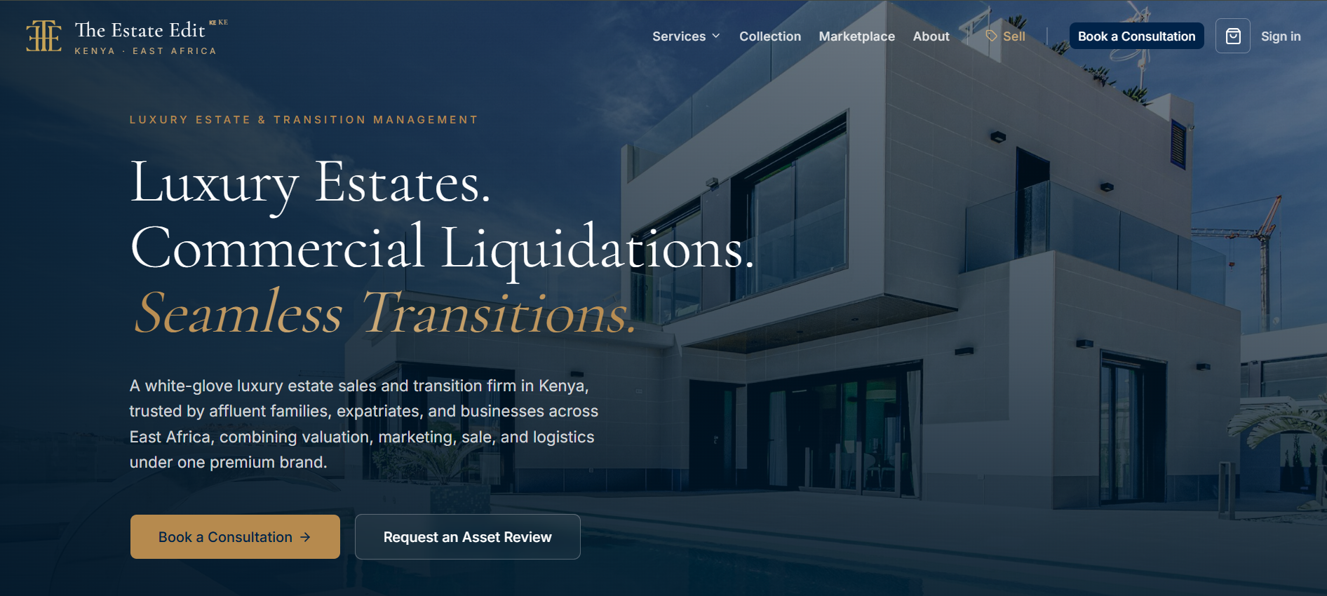 The Estate Edit website